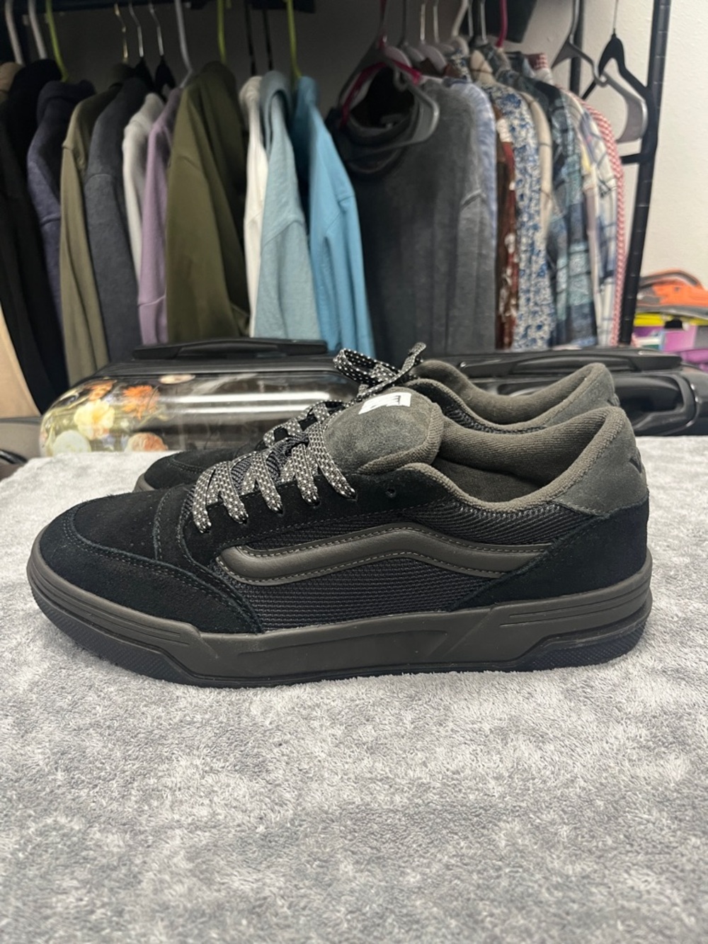 Vans Hylane Ballistic Black Sneakers with Patterned Laces